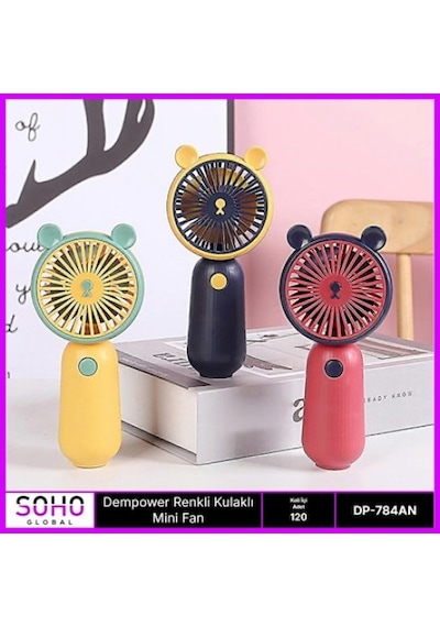 Zensaas41 Renkli Kulaklı Mini Fan Zensaa56