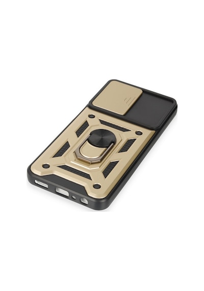 Samsung Galaxy Uyumlu - M14 5g Kılıf Pars Lens Yüzüklü Silikon - Gold