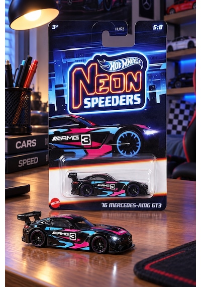 Hot Wheels '16 Mercedes-amg Gt3 Neon Speeders Oyuncak Araba Çok Renkli