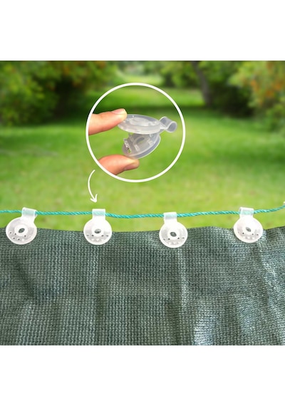 Beyaz Plastik Kuş Gözü Gölgeleme Ağı Ve Branda Klipsi 20 Adet