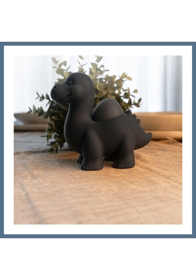 Buradabulabilirsin 3d Baskı Dinozor Yumurtalık - Sevimli Eggosaurus Yumurta Tutucu-siyah Bbz