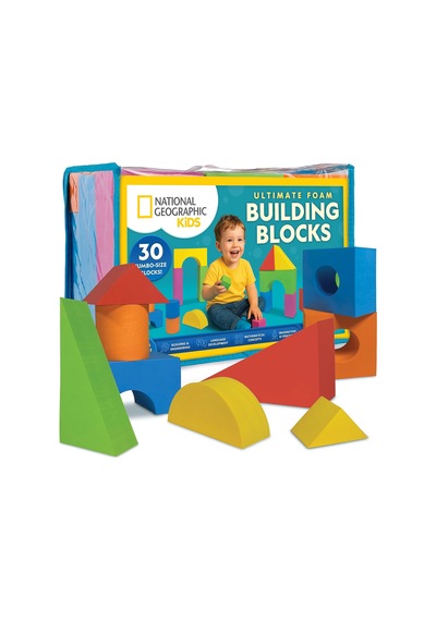 National Geographic Kids Jumbo Köpük Yapı Taşları, 30 Parçalı Set