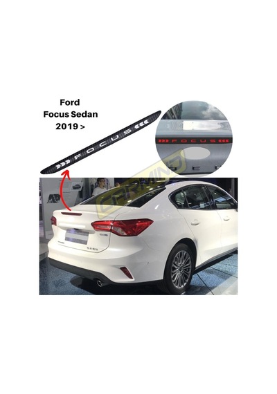 Ford Focus Sedan Karbon Arka Fren Stop Lambası Sticker 2019-