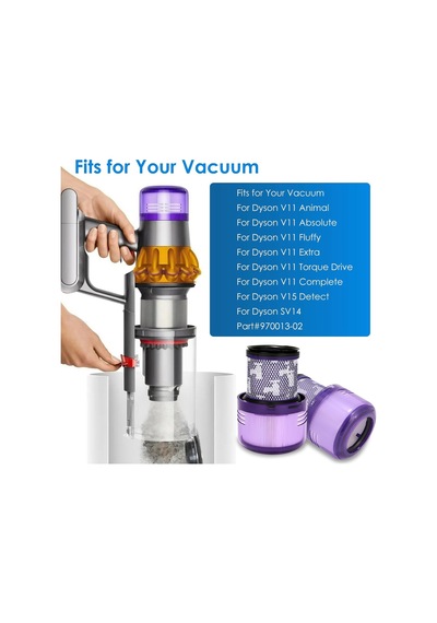 Dyson V12 İçin Filtre, Dyson V12 Detect Slim Absolute Filter Total Clean Extra Fluffy Motorhead Complete Akülü Elektr Diğer