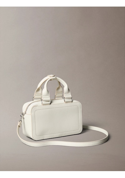 Calvin Klein Bold Ck Bauletto Kadın Krem Çapraz Çanta-12234 Krem