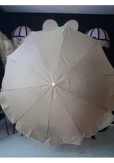 2 Metre Tek Renk Polyester Kumaş Plaj Şemsiyesi - 2 Metre Balkon Şemsiyesi - Bahçe Şemsiyesi 001