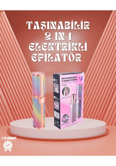 Paslanmaz Çelik Bıçaklı Usb Epilatör Kaş, Üst Dudak Ve Çene Tüy Temizleyici -