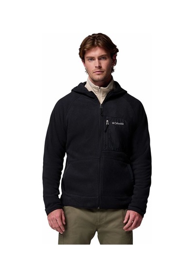 Columbia Fast Trek Overlay Hooded Full Zip Siyah Erkek Outdoor Polar Am3470-010 Siyah