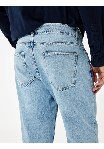 Koton Normal Bel Pamuklu Tapered Fit Jean Pantolon - Joe Jean Açık İndigo 6wam40113nd Açık İndigo Koton Normal Bel Pamuklu Tapered Fit Jean Pantolon - Joe Jean Açık İndigo 6wam40113nd Açık İndigo