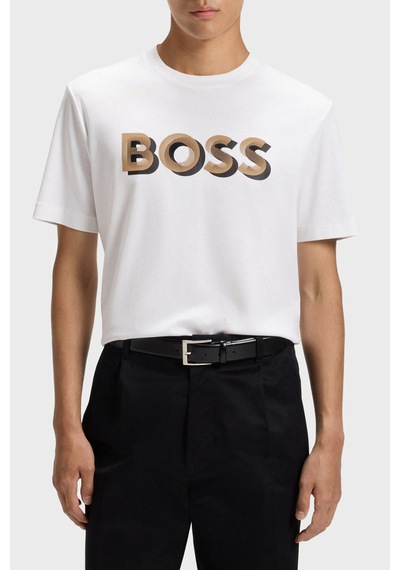 Boss Erkek T Shirt 50551902 100 Beyaz Beyaz