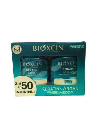 Tr Keratin & Argan Onarıcı Şampuan 300 Ml 2'li Set, Bka300