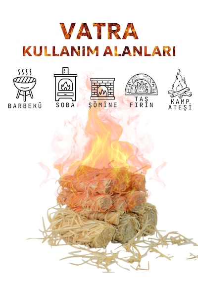 Vatra Doğal Şömine Ve Mangal Tutuşturucusu 10 Adet