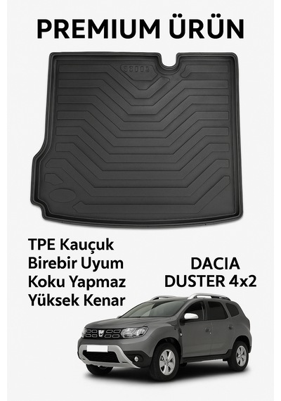 Dacia Duster 4x2 2018+ İle Uyumlu Bagaj Havuzu 3d Premium