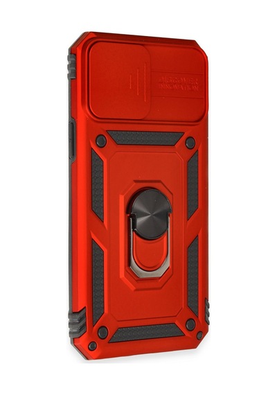 Apple iPhone Uyumlu 12 Pro Max Kılıf Pars Lens Yüzüklü Silikon - Kırmızı Bzsxx00 1