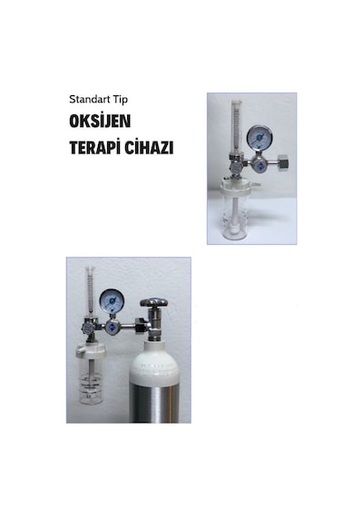 Gizmo Oksijen Tüpü Başlığı Oksijen Regülatörü Teraphi Manometre