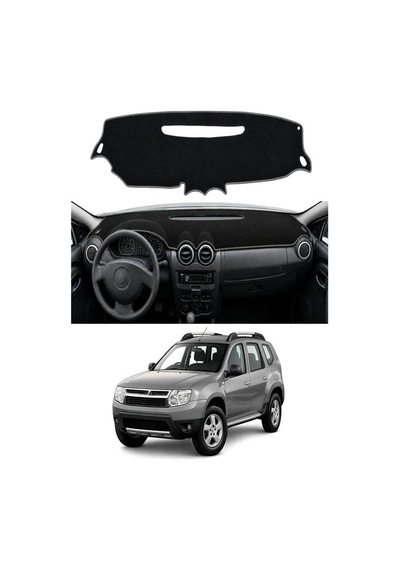 Dacia - Duster 2009-2013 Uyumlu Torpido Koruma Kılıfı - Gri Şeritli