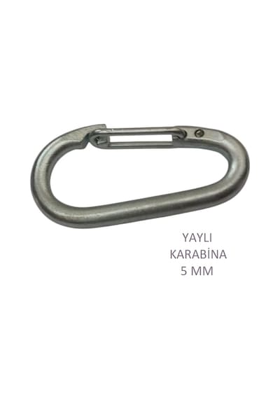 Karabina, Yaylı, 5 Mm, Askı, Çengel, Kanca, Anahtarlık
