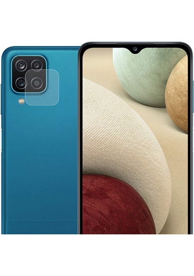 Samsung Uyumlu Galaxy A12 Kamera Lens Koruyucu Nano Cam Şeffaf Tam Kaplama