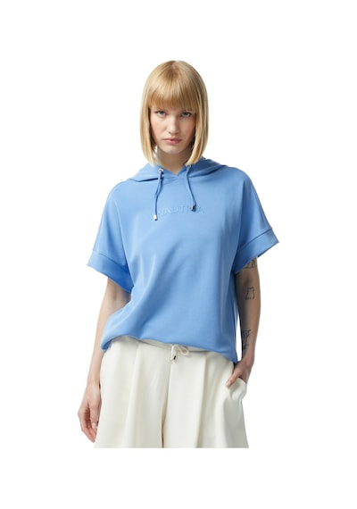 Nautica Nautıca Kadın Mavi Relaxed Fıt Kısa Kollu Sweatshırt Düz 45k500t Mavi