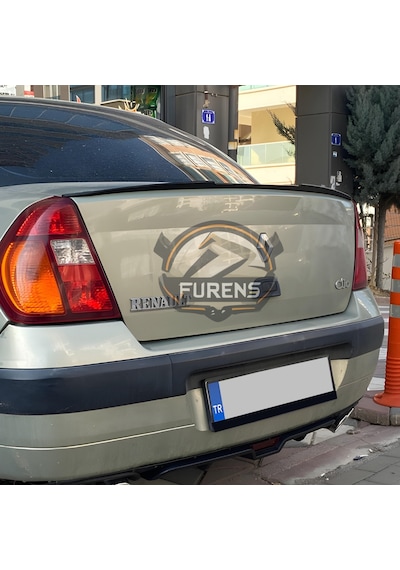 Renault Clio 2 Symbol 1998-2008 Sedan Uyumlu Bagaj Üstü Yarasa Spoiler Çıtası Piano Black Parlak Siyah