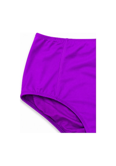 Büyük Beden Toparlayıcı Yüksek Bel Kadın Bikini Alt Mor