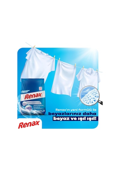 Renax Matik Beyaz & Renkliler için Toz Çamaşır Deterjanı 2 x 8 KG