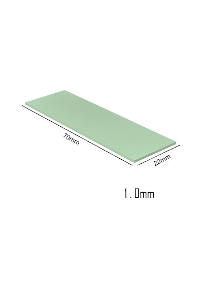 Wozlo 1 0mm 22 70mm Termal Pad M2 Ssd Chipset Soğutucu 7x2cm Silikon İletken Yeşil 6w/mk