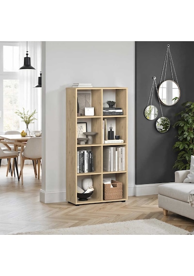 Cubic Kitaplık Florida Meşe 70x140,5x30 Cm Kahverengi