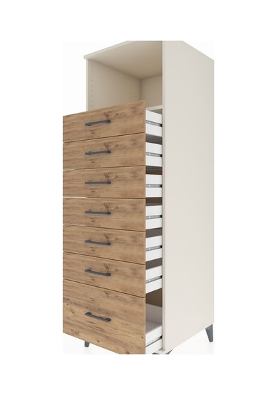 Kronos Dolap Tek Raflı 7 Çekmeceli 60x59x182 Aytaşı-çam Aytaşı