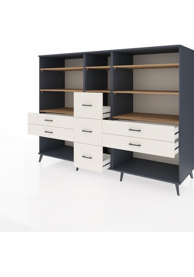 Kronos Dolap 8 Raflı 7 Çekmeceli 220x59x163 Antrasit-çam/aytaşı Atlas Çam/aytası - Antrasıt Kronos Dolap 8 Raflı 7 Çekmeceli 220x59x163 Antrasit-çam/aytaşı Atlas Çam/aytası - Antrasıt