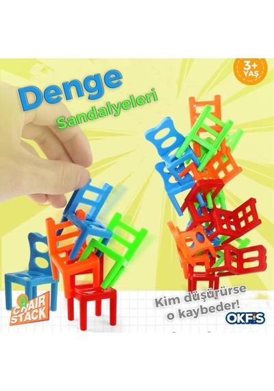 Chair Stack Eğitici Sandalye Denge Oyunu