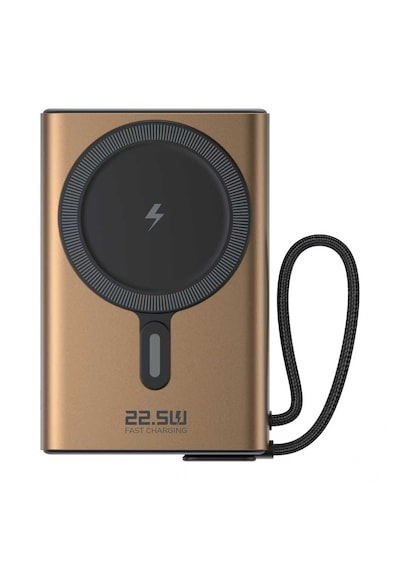 Shaza 10.000 Mah 22.5w Magsafe Taşınabilir Standlı Şarj Cihazı Gold