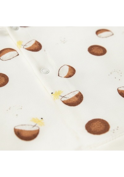 Ürünya Yenidoğan Coconut Desenli 5 Li Set - Beyaz