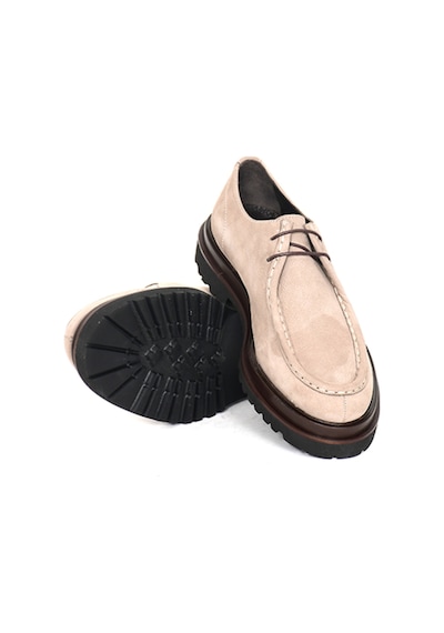 Tuna Hakiki Nubuk Deri Modern Bej Loafer Erkek Ayakkabı Eva Taban - 3094 Bej
