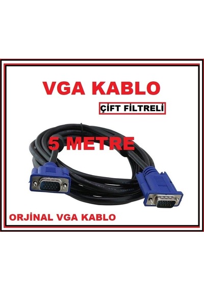 5Mt Vga Laptop Tv Arasi Görüntü Kablosu Wga 5 Metre
