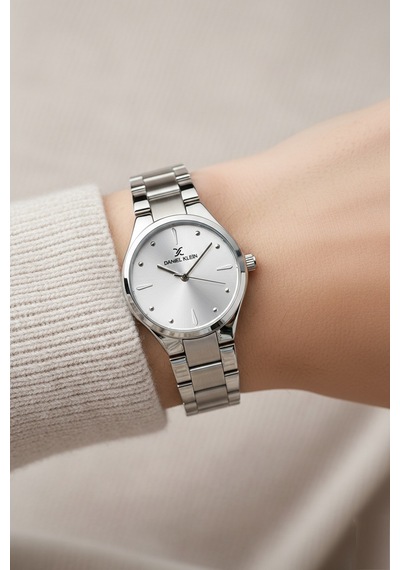 Daniel Klein 8682308439122 Classic All Silver Çelik Kordonlu Sevgili Çift Kol Saatleri Gümüş
