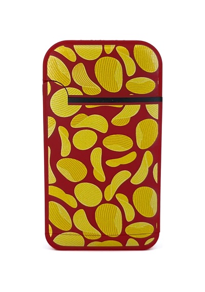 Zengaz Cool Tasarım Jet Alev Çakmak - Potato Chips Kırmızı