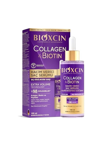 Bioxcin Collagen & Biotin Saç Serumu 100 Ml Saç Dökülmesine Karşı, Hacimlendirici, Hidrolize Kolajen, Biotin Ve Biocomplex B11 İçerikli