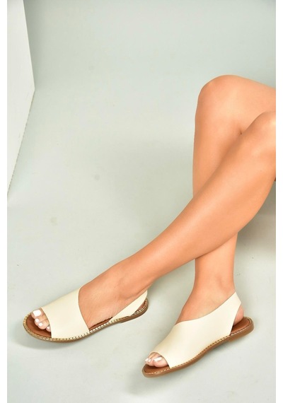 Fox Shoes U876860609 Bej Kadın Sandalet Bej