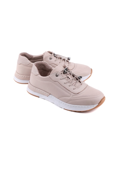 Stato Wex Hakiki Deri Kadın Sneaker Günlük Rahat Hafif Şehir Stili Ayakkabı Gri Cilt
