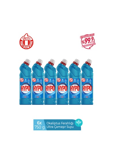 Ultra Kıvamlı Çamaşır Suyu Okaliptus 750 Gr X 6 Adet 6'lı Set