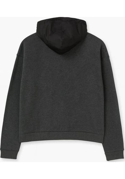 Markapia Erkek Kapüşonlu Cepli Sweatshirt Antrasit