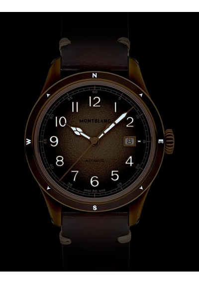 Montblanc 1858 Automatic Date 0 Oxygen 134339 Kahverengi