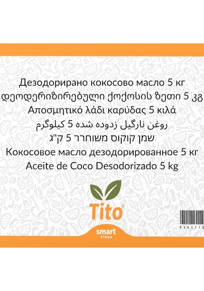 Tito Deoderize Hindistan Cevizi Yağı 5 KG