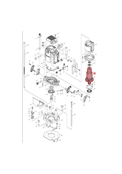 Makita RP2301FC Endüvi Rotor Kollektör Ürün Kodu 517813-7