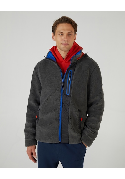 Skechers M Outdoor Fleece Full Zip Sherpa Erkek Gri Mont S242039-035 Gri