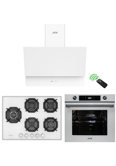 Eminçelik ve AFM Tech 22 386 Y+ FM7701 + FM3401 Ankastre Set Beyaz
