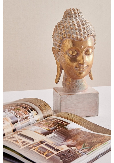 Pasabahce Buddha Dekoratif Obje Gold