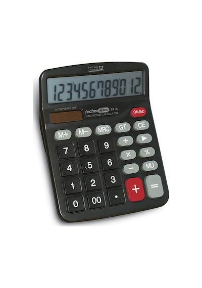 Mas 6916 Ofis Tipi 12 Hane Hesap Makinesi Siyah
