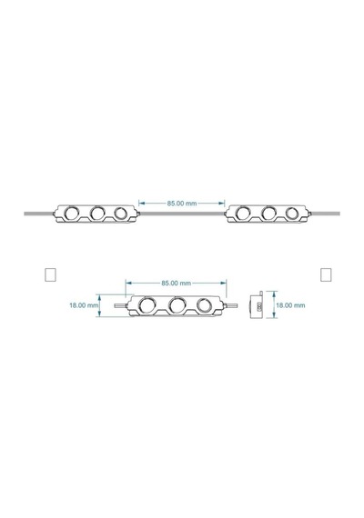 Beyaz Modül Mercekli 3 Ledli Kablolu Parmak Led 12 V 5 Adet
